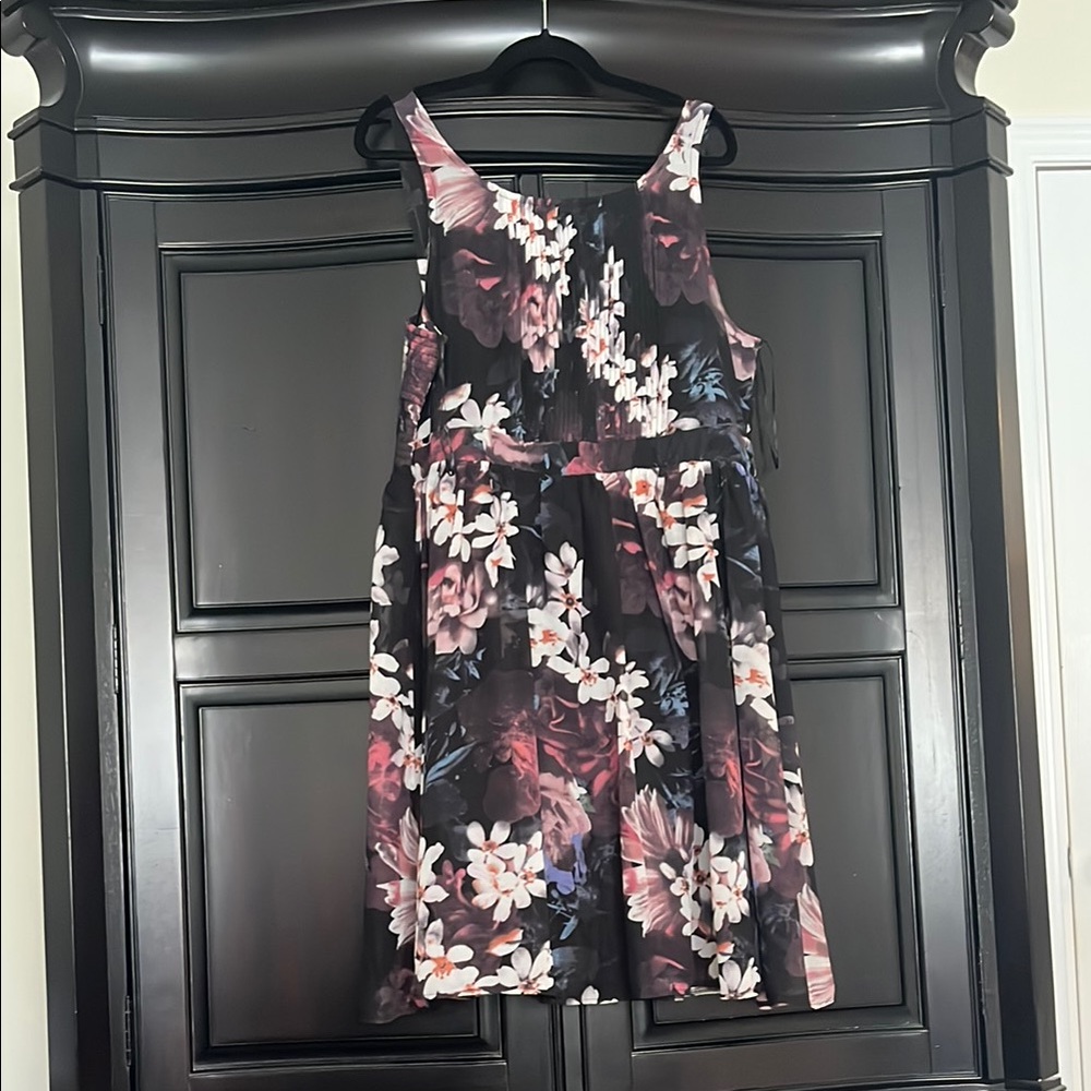 Ricki's Floral Midi Dress - Black, Pink, White